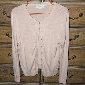 Loft, light pink, lightweight sweater, Size M, Cotton